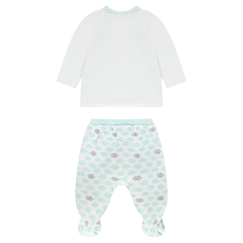 Pijama de terciopelo estampado ©Smiley Baby 