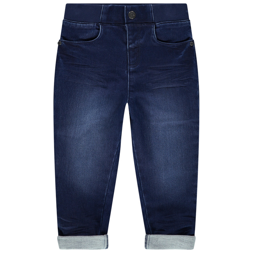 Vaquero slim efecto usado con cintura elástica   