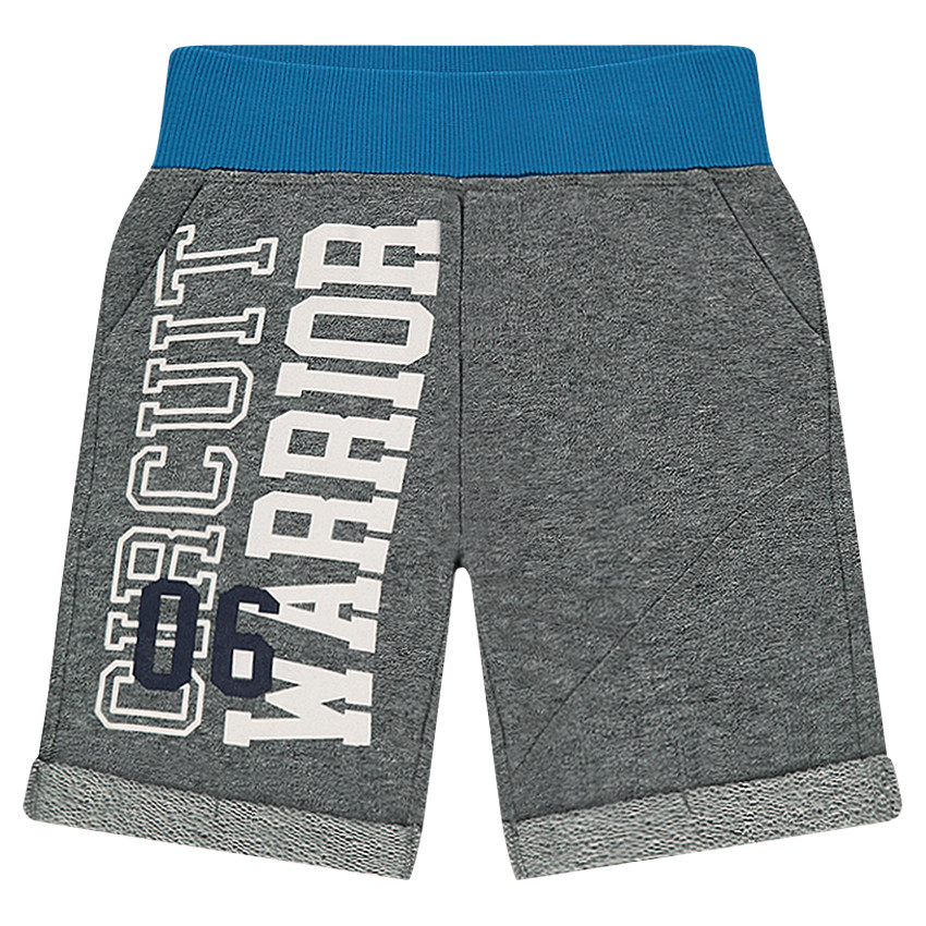 Bermudas de muletón con inscripción estampada 