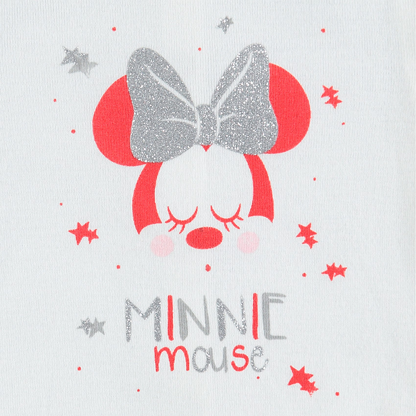 Pijama de punto con estampado de ©Disney Minnie y parte inferior con estampado de lunares 