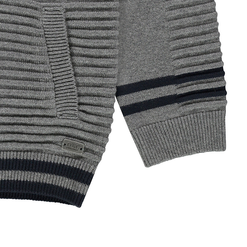 Chaqueta de punto de fantasía con cremallera. 