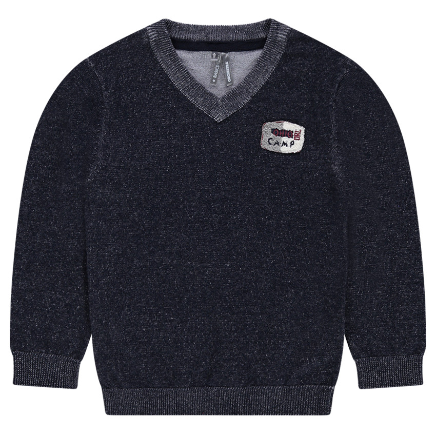 Júnior - Jersey de punto con parche de insignia 