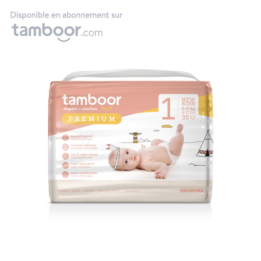 Couches Premium T1 nouveau-né (2-5 kg) - x35 