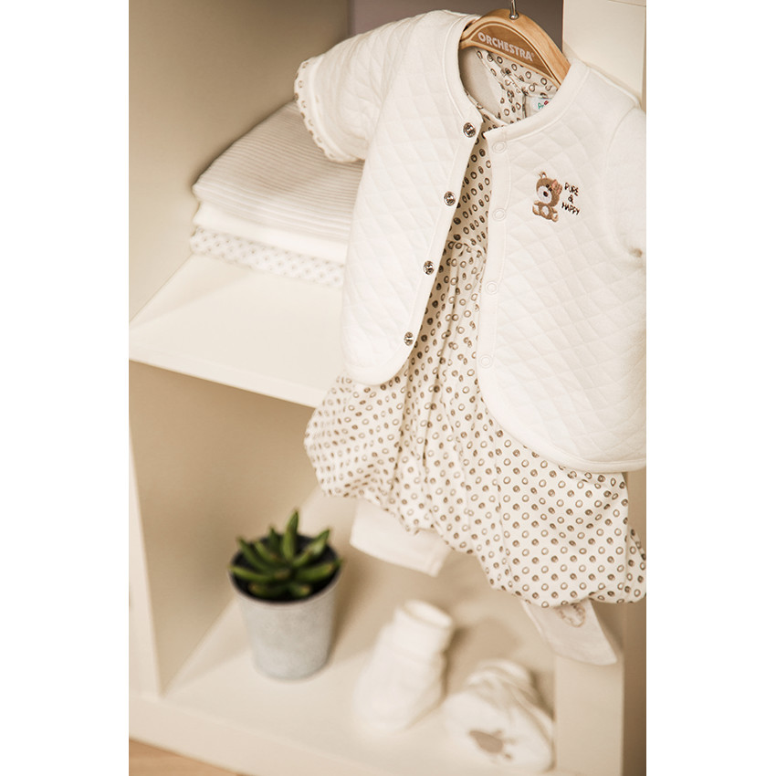 Chaleco manga larga reversible de algodón bio 