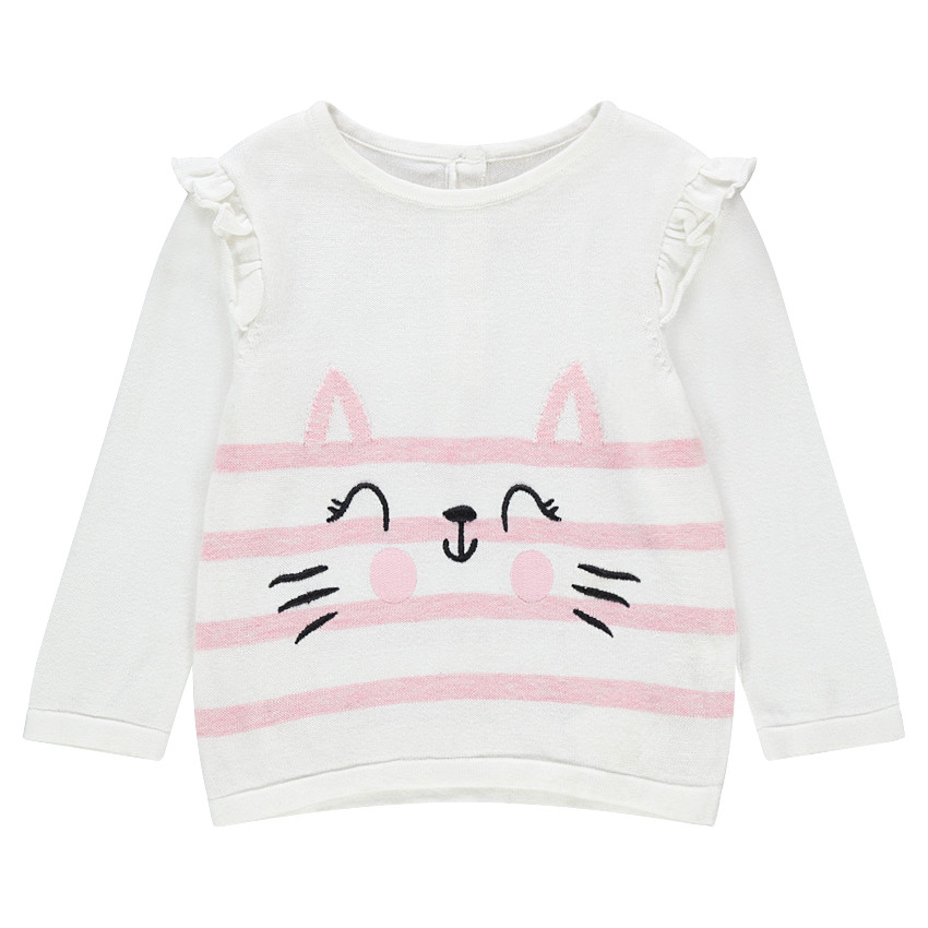 Jersey de punto con mangas con volantes  Additional Jersey de punto con mangas con volantes