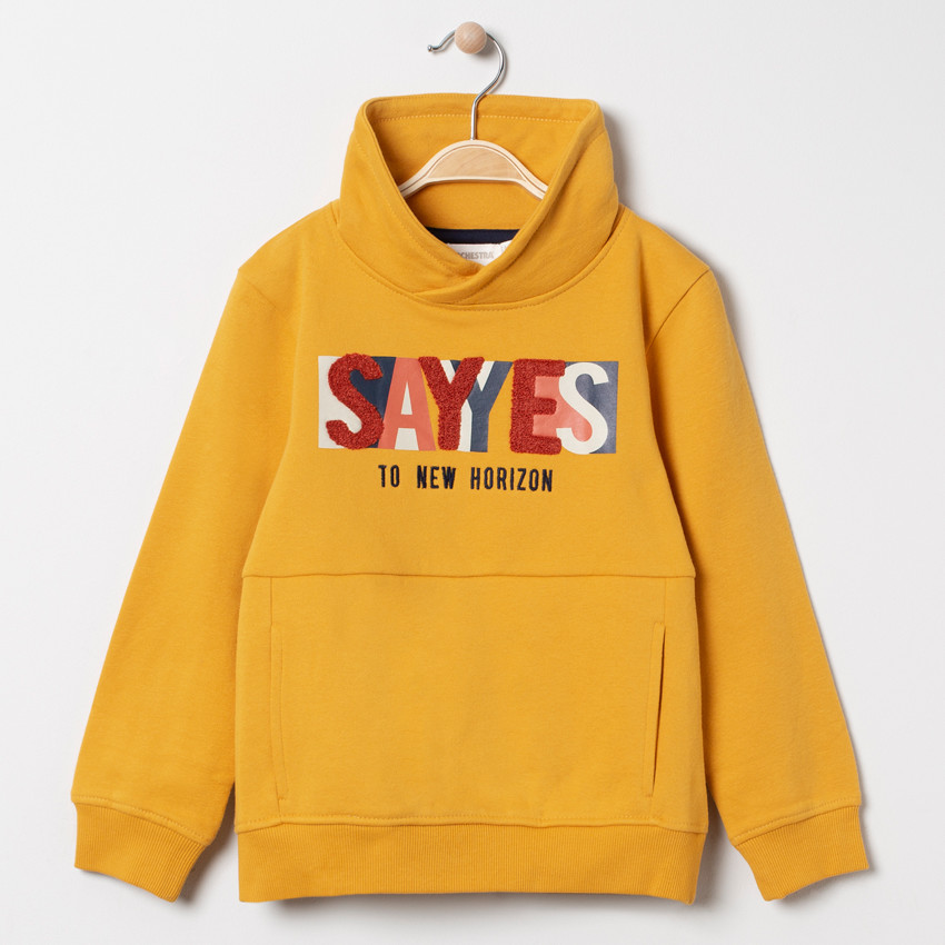 Sweat en molleton à capuche avec inscription printée 