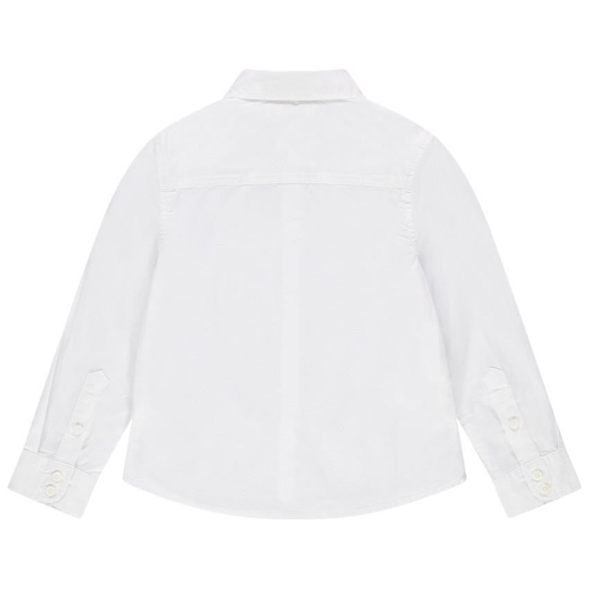 Camisa de manga larga blanca lisa niño 