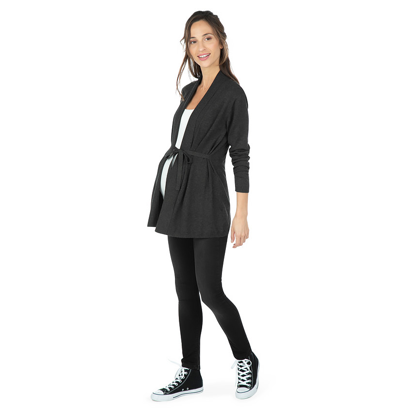 Chaqueta de premamá de punto sin botones 