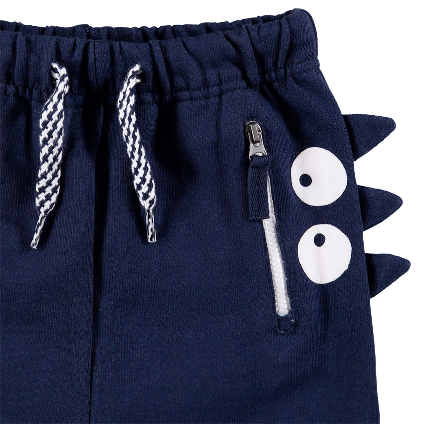 Pantalón de chándal de felpa con bolsillo con cremallera y reloj estampado  Additional Pantalón de chándal de felpa con bolsillo con cremallera y reloj estampado