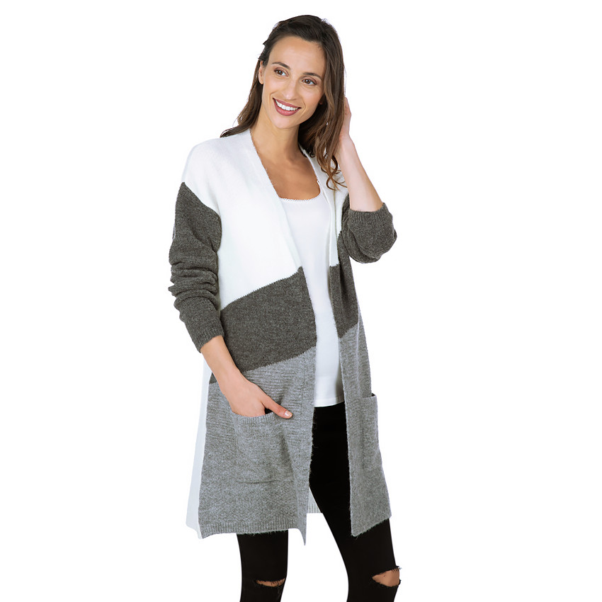 Chaqueta larga de premamá de punto 