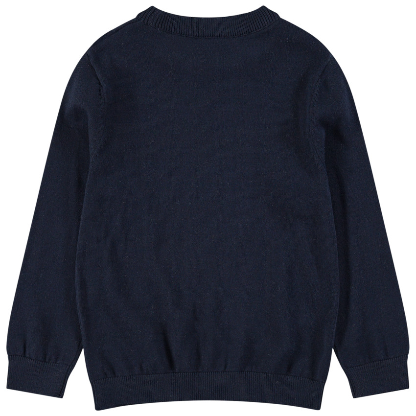 Jersey de punto con mensaje estampado por delante 