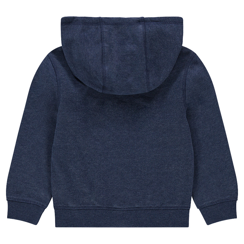 Chaqueta con capucha de felpa lisa 