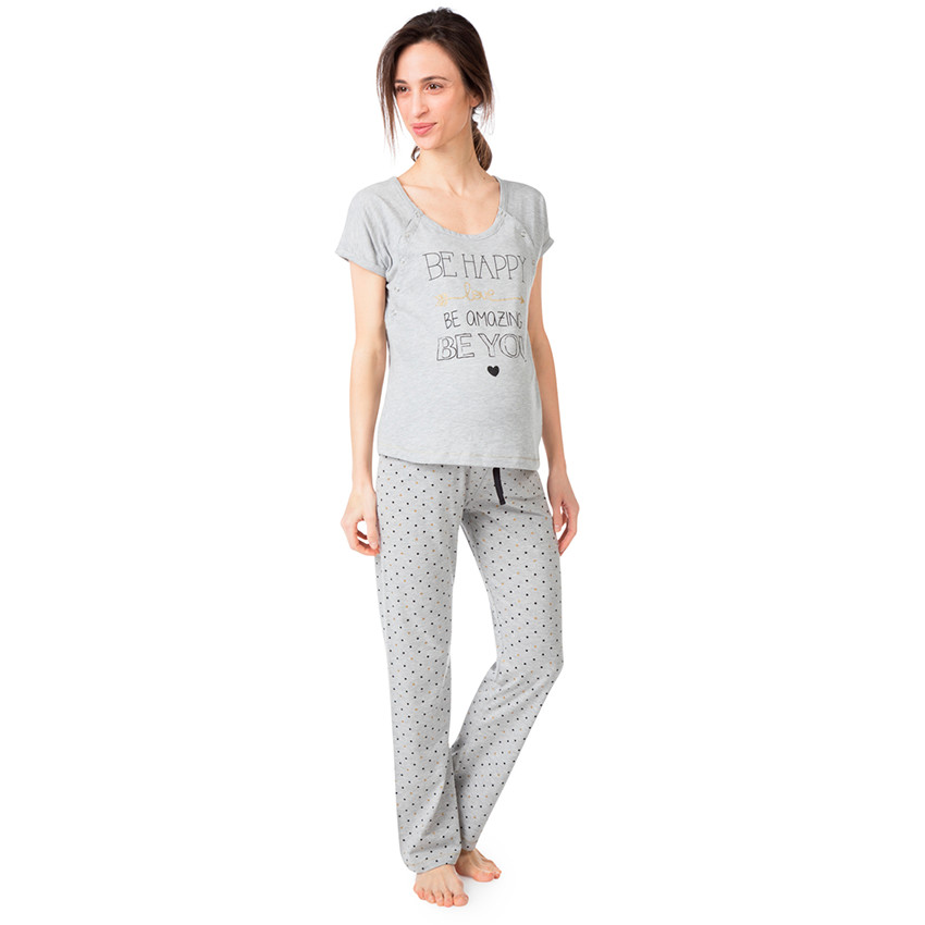 Pantalón homewear de embarazada estampado all-over 