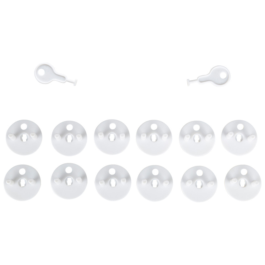 Tapa -enchufes con llave Nobobo - 12 piezas 