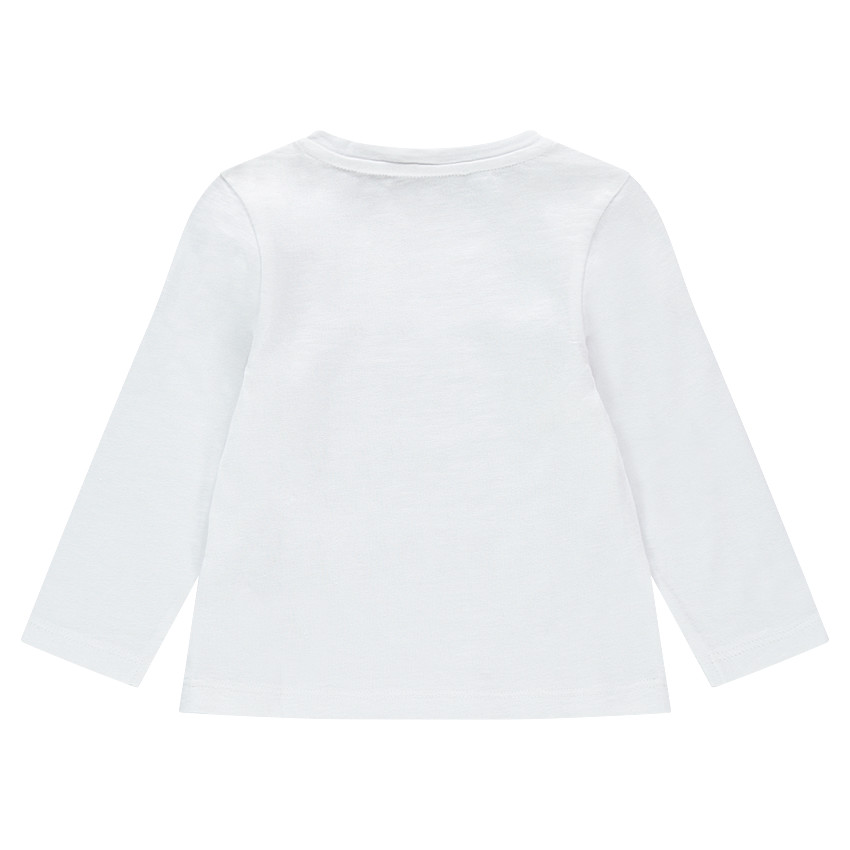 Camiseta de manga larga de punto con estampado de fantasía y cuello con botones a presión  Additional Camiseta de manga larga de punto con estampado de fantasía y cuello con botones a presión