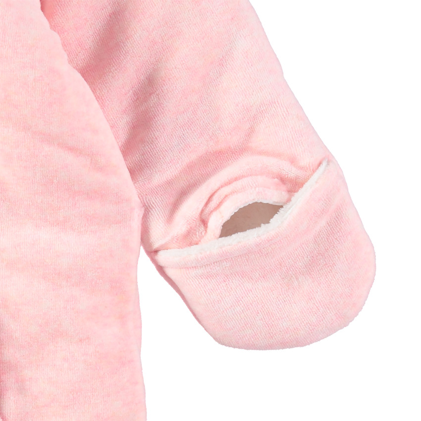 Mono de terciopelo con estampado de Smiley y volantes 