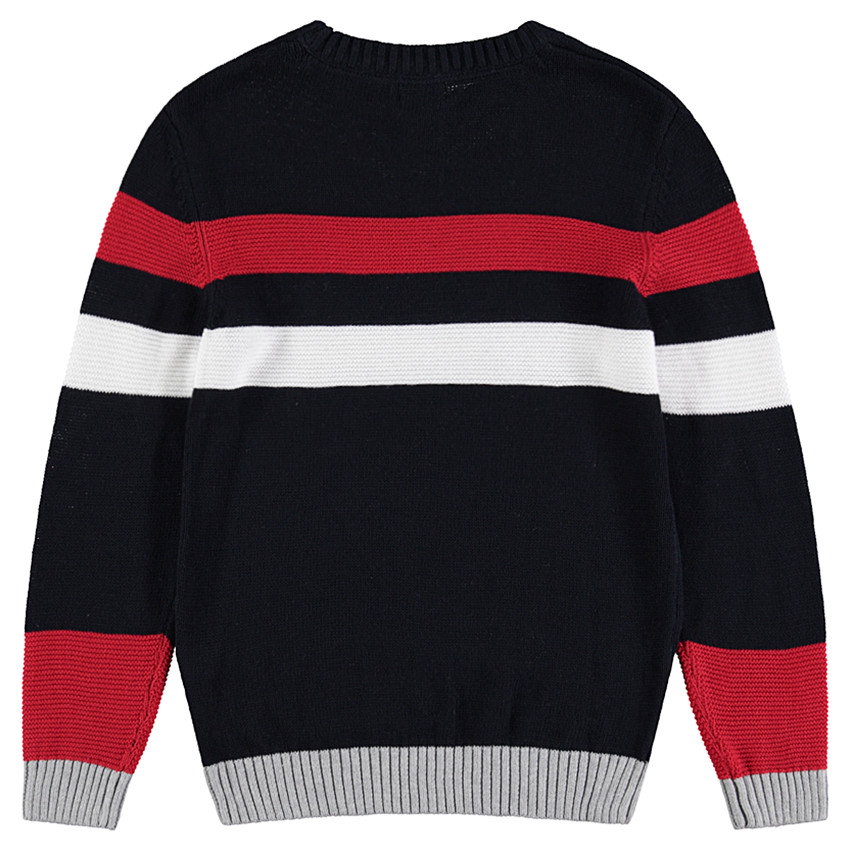 Júnior - Jersey de punto con bandas e inscripción de jacquard 