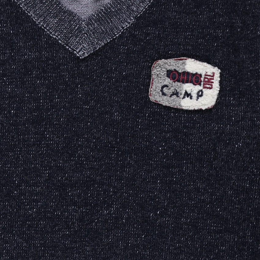 Júnior - Jersey de punto con parche de insignia 
