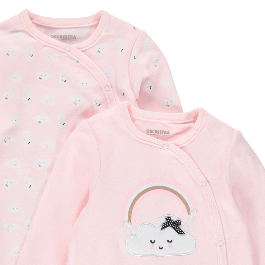 lote de 2 Pelele en algodon bio print nubess 