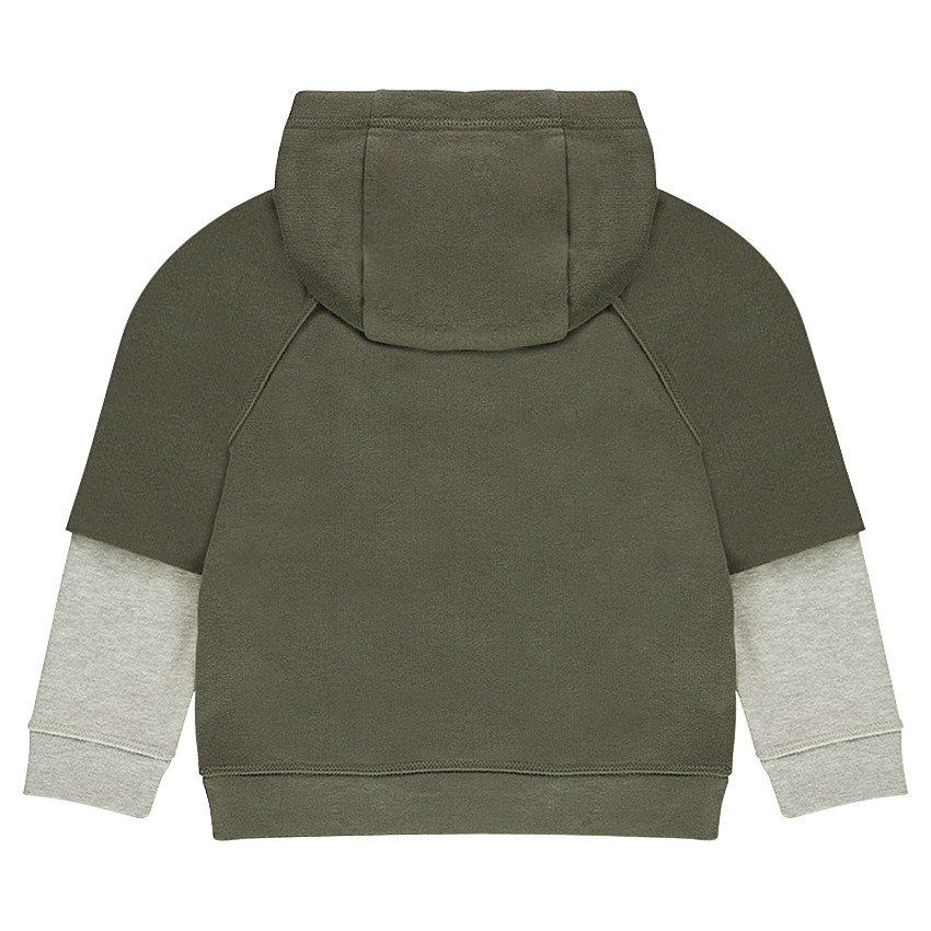 Sudadera de felpa con efecto 2 en 1 con capucha  