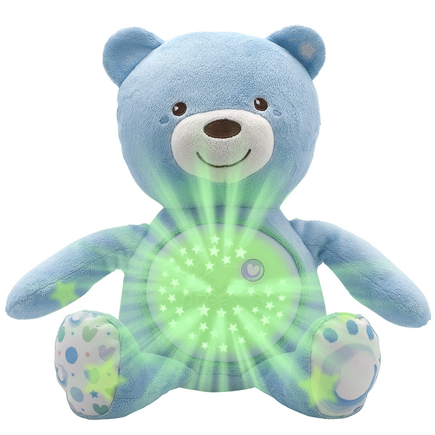 Ourson projecteur First Dreams Baby Bear - Bleu 