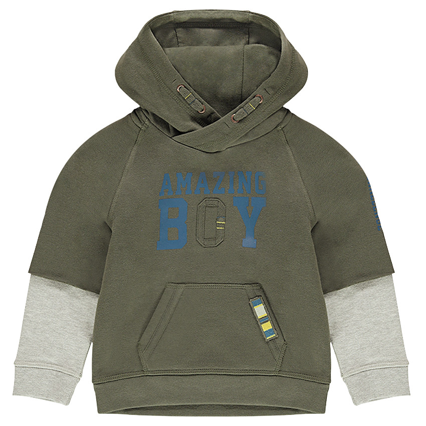 Sudadera de felpa con efecto 2 en 1 con capucha  