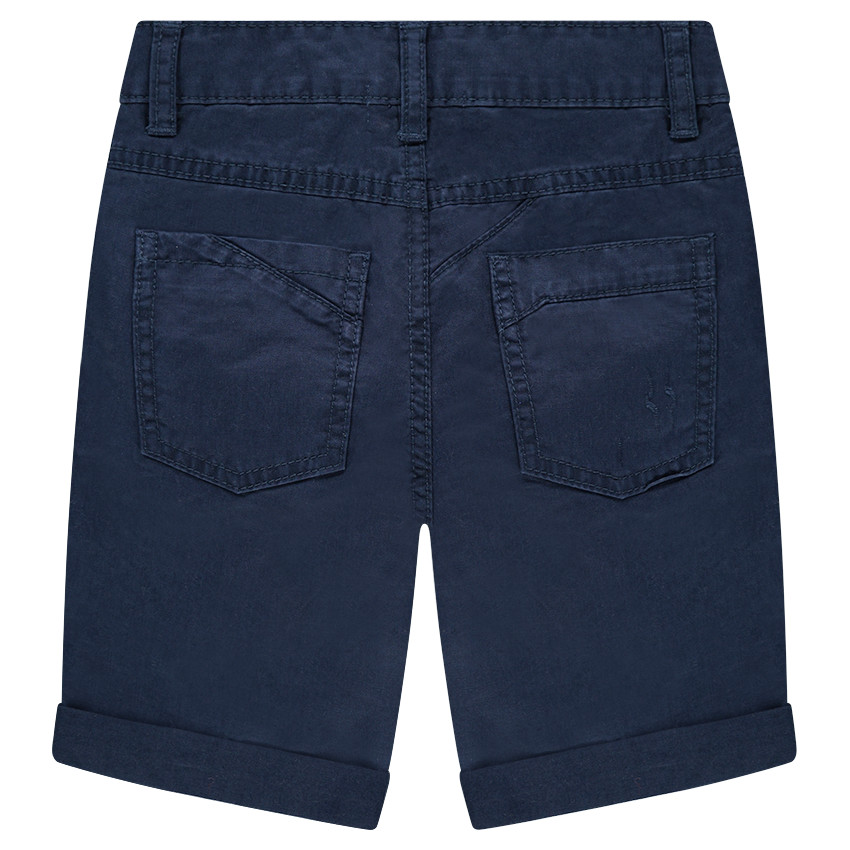 Bermudas de algodón teñido efecto arrugado 