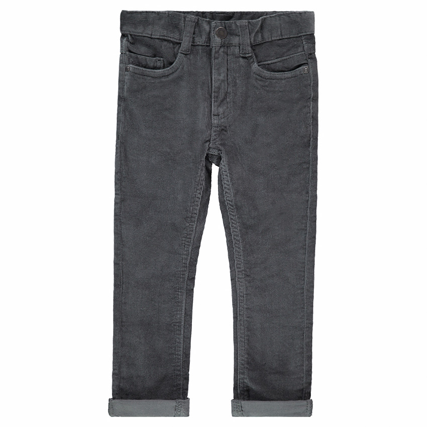 Pantalón de pana fina gris 