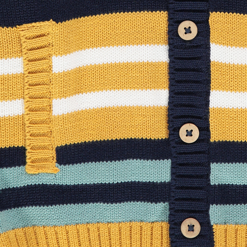 Chaqueta de punto de rayas y jacquard all over 