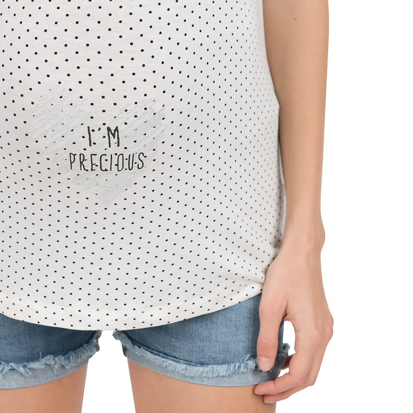 Camiseta de manga de embarazo con estampado de fantasía. 