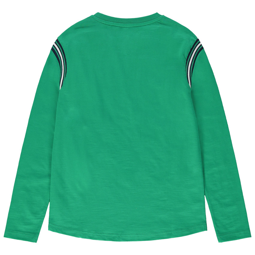 Júnior - Camiseta de punto de manga larga con mensaje estampado 