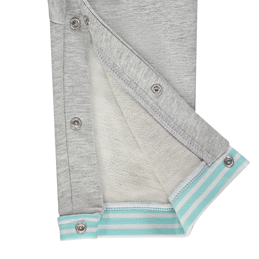 Conjunto de peto largo de muletón con camiseta de punto estampado all over 