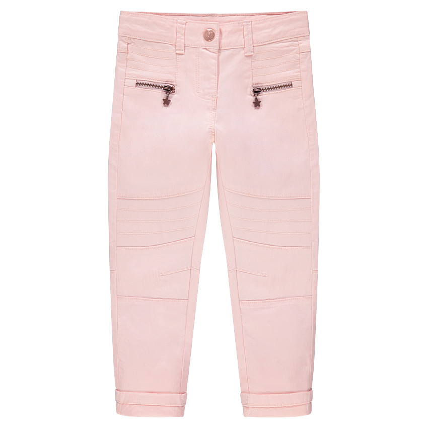 Pantalón de sarga skinny con juegos de pespuntes  