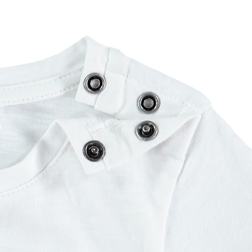 Camiseta de manga larga de punto con estampado de fantasía y cuello con botones a presión  Additional Camiseta de manga larga de punto con estampado de fantasía y cuello con botones a presión
