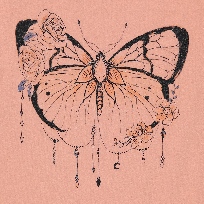 Júnior - Pijama de punto con mariposa estampada  Additional Júnior - Pijama de punto con mariposa estampada