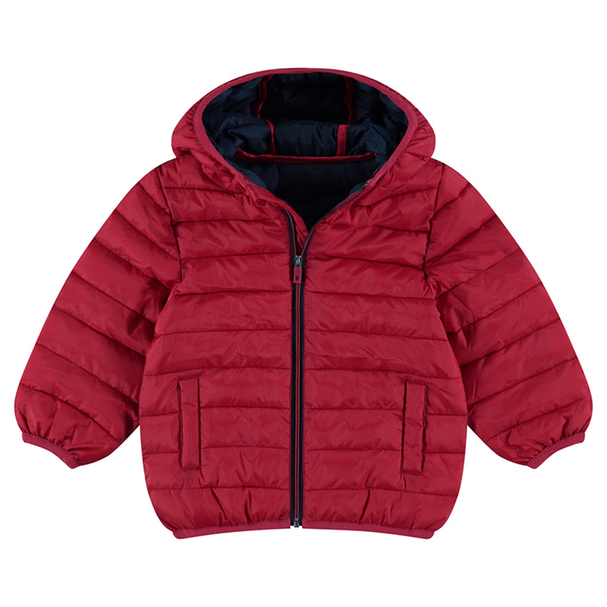 Anorak light*, impermeable y acolchado con capucha y bolsa de almacenamiento estampada 