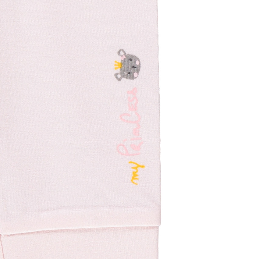 Conjunto de túnica de manga larga con koala estampdo y pantalones lisos 