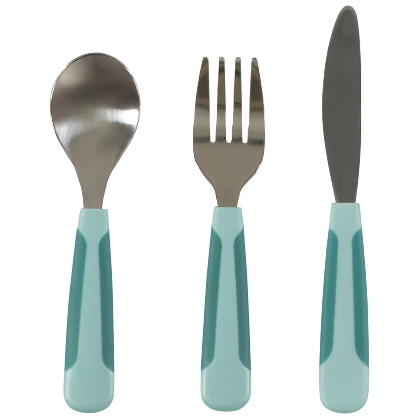 Cubiertos de métal Mix'N'Match 3 piezas - azul 