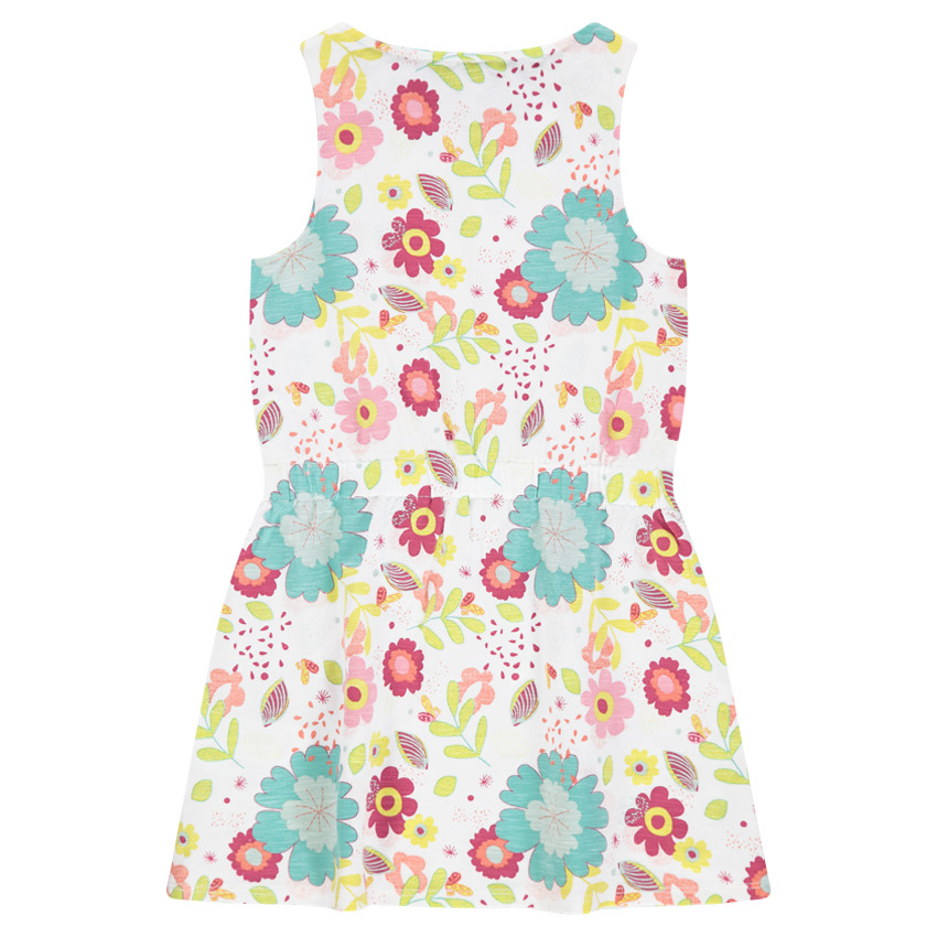 Vestido sin mangas de algodón slub con piñas all-over  Additional Vestido sin mangas de algodón slub con piñas all-over