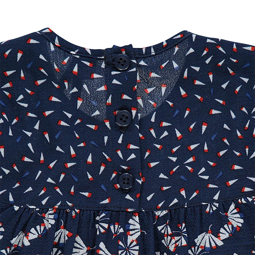 Túnica de crepé con estampado de fantasía 