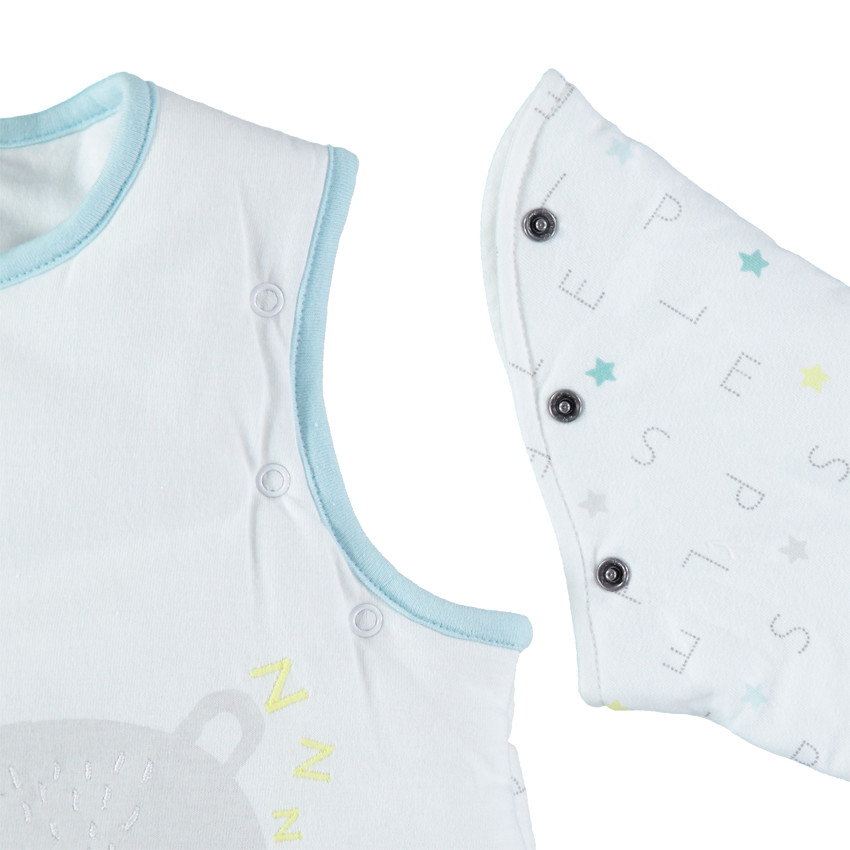 Saco de dormir en algodon bio à mangas amovibles 