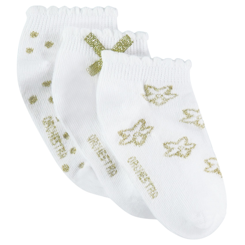 Pack de 3 pares de calcetines variados con motivo dorado  Additional Pack de 3 pares de calcetines variados con motivo dorado