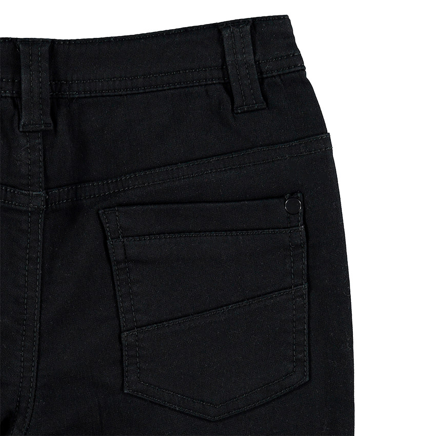 Júnior - Pantalón de tela liso con detalle de pespuntes en las piernas 