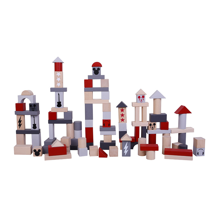 Bloques de construcción de madera Mickey 100 piezas 