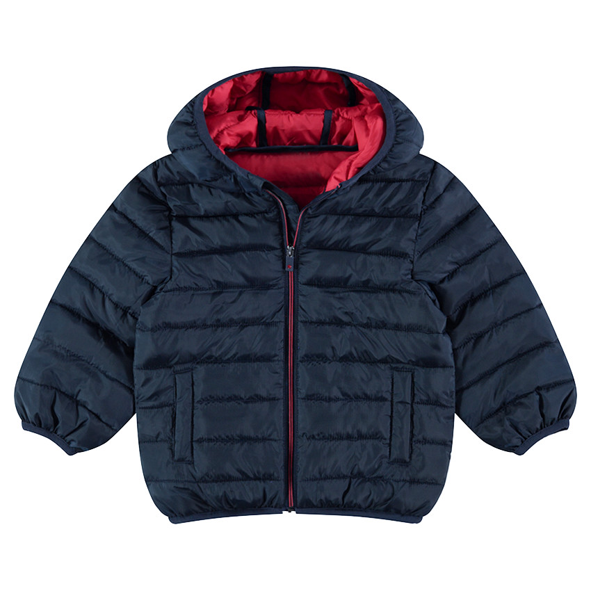 Anorak light*, impermeable y acolchado con capucha y bolsa de almacenamiento estampada 