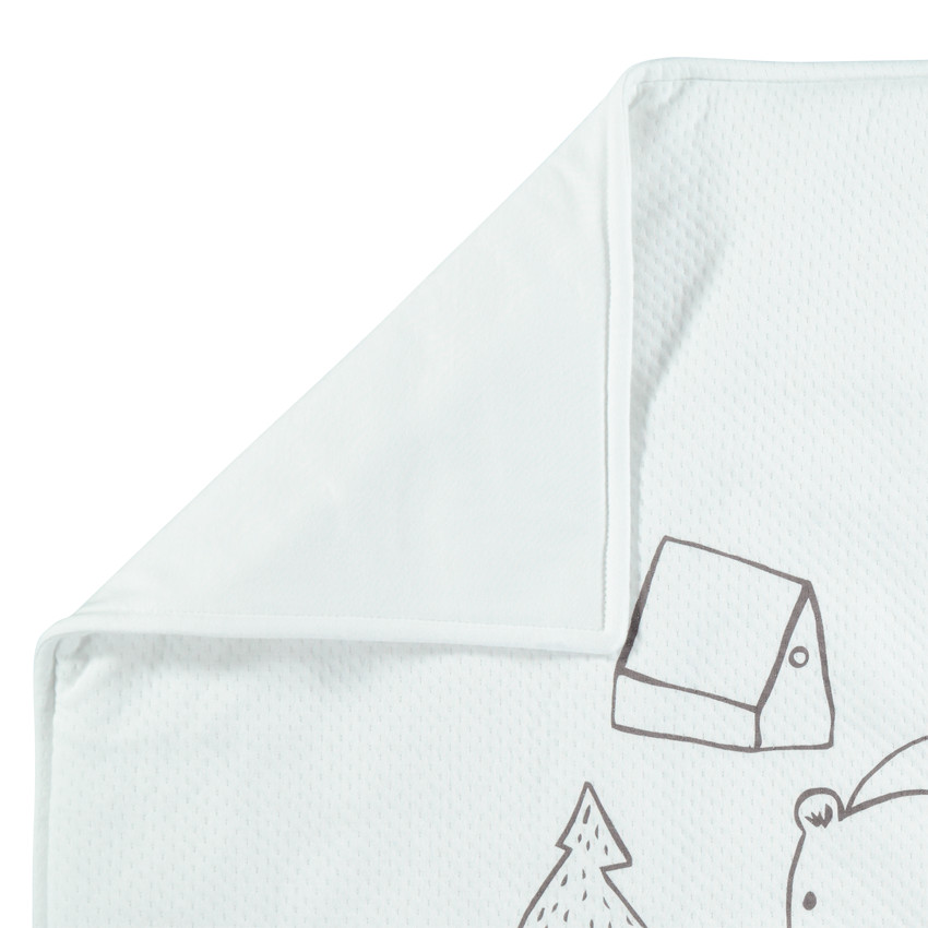 Manta estampado animales del bosque - 80x80cm 