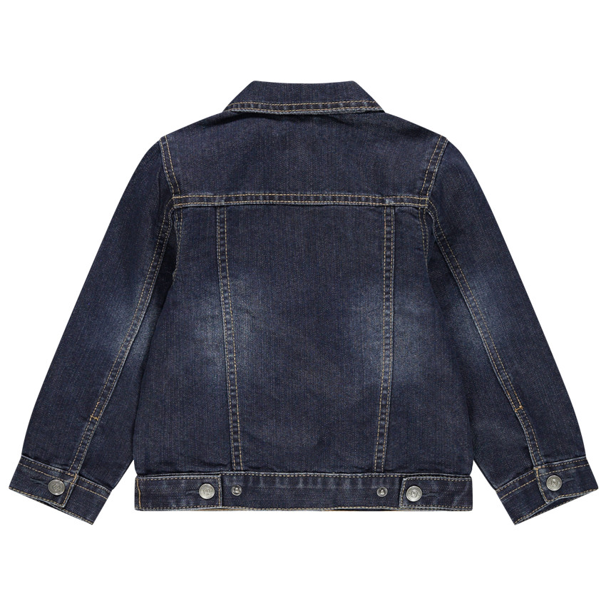 Chaqueta vaquera con efecto desgastado y bolsillos 