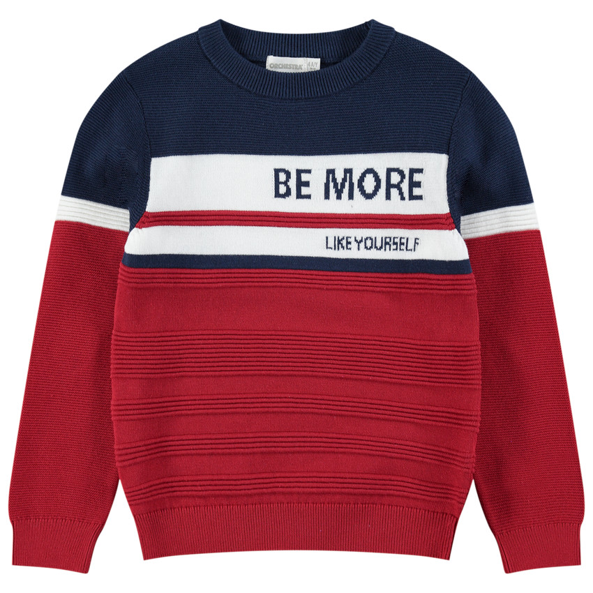 Júnior - Jersey de punto otomano con inscripciones de jacquard 