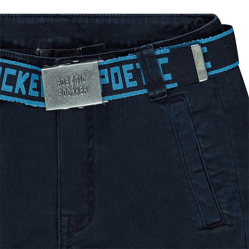 Pantalón de sarga con cinturón extraíble  