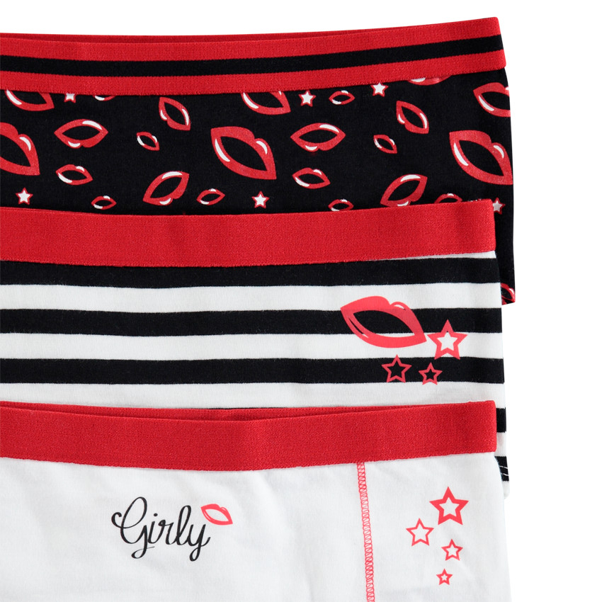 Júnior - Juego de 3 culottes de algodón con dibujos de fantasía estampados  Additional Júnior - Juego de 3 culottes de algodón con dibujos de fantasía estampados